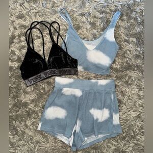 BUNDLE - Velvet Victorious Secret Bralette & Hollister Cloud Set